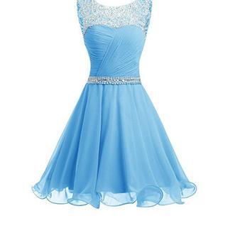 Ruched Chiffon Short Prom Dresses With..