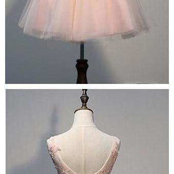 Pink Homecoming Dresses,short Open Back Homecoming..