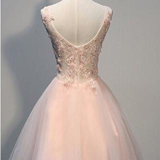Pink Homecoming Dresses,short Open Back Homecoming..