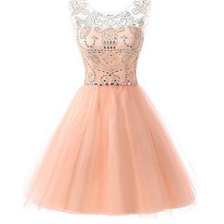Short Lace Tulle Homecoming Dresses, Short Prom..