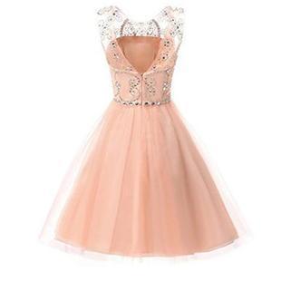 Short Lace Tulle Homecoming Dresses, Short Prom..