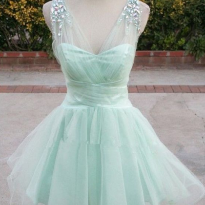 Mint Green Homecoming Dresses, Organza Homecoming..