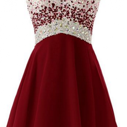 Gorgeous Red Sweetheart Neck Rhinestone Birthday Dress for Homecoming cc4054 main image 1