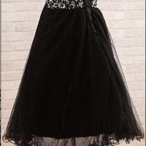 Black Prom Dress Gown Short, Prom Dress,little..