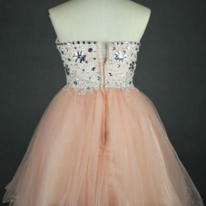 Sweetheart Short Tulle Homecoming Dress,prom..