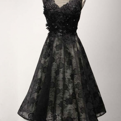 A Line Scoop Appliques Chiffon Open Back Prom Dress LBQ3883