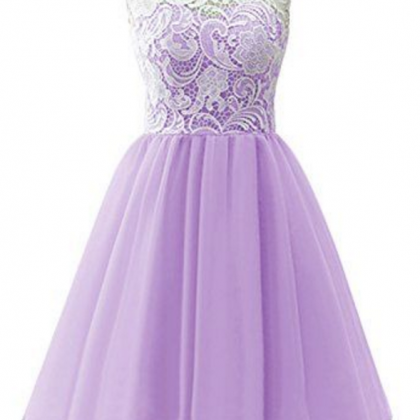 Lavender Homecoming Dresses,lace Homecoming..