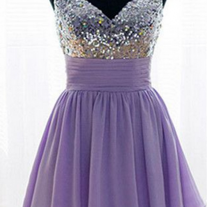 Bandage Lavender Homecoming Dress,short Mini..
