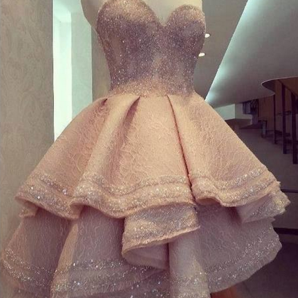 Elegant Sweetheart Homecoming Dress,short..