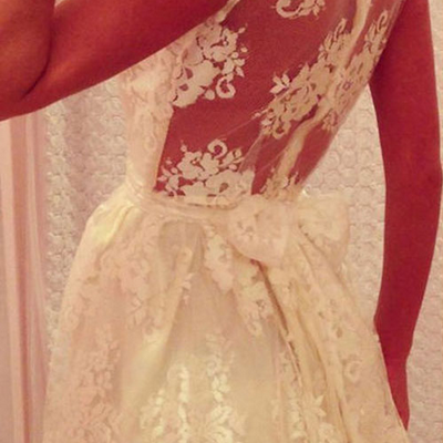 Lovely White Lace Homecoming Dress White Cocktail Dress Y2237 main image 1