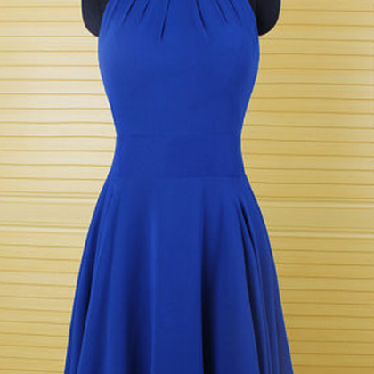 Chiffon Short Homecoming Dress,royal Blue..