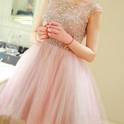 Pink Lovely Homecoming Dress,short Mini Homecoming..