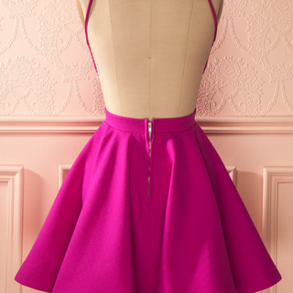 Pink Homecoming Dress,short Satin Homecoming..