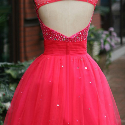 Homecoming Gown,tulle Beaded Homecoming..