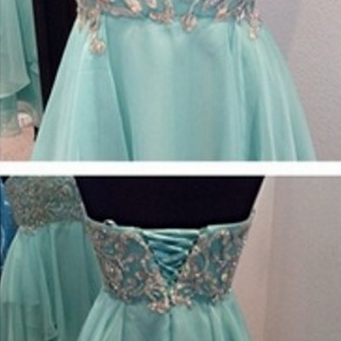 Mint Sweetheart Homecoming Dress With Sparkle..