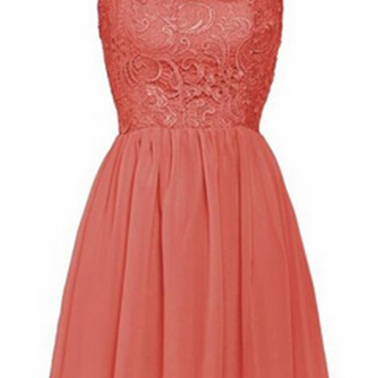 Sheer Lace Homecoming Dress,a-line Sleeveless..