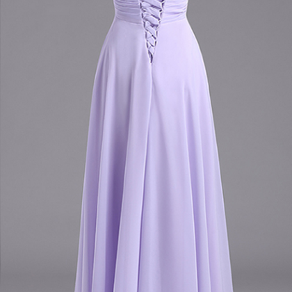 Sweetheart Lavender Bridesmaid Dresses, Chiffon..