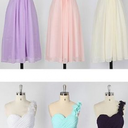 Short Bridesmaid Dress, Chiffon Bridesmaid Dress,..
