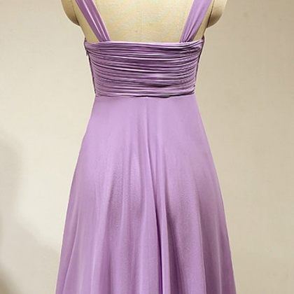 Empire Lavender Bridesmaid Dress With A Hand-made..
