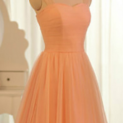Orange Bridesmaid Dresses, Sweetheart Short..
