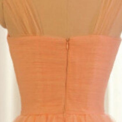 Orange Bridesmaid Dresses, Sweetheart Short..