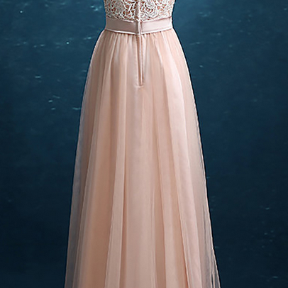 Elegant Short Sleeve Bridesmaid Dress,..