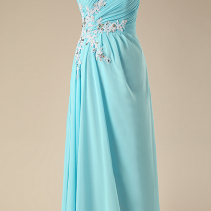 Elegant Turquoise Bridesmaid Dress Strapless With..