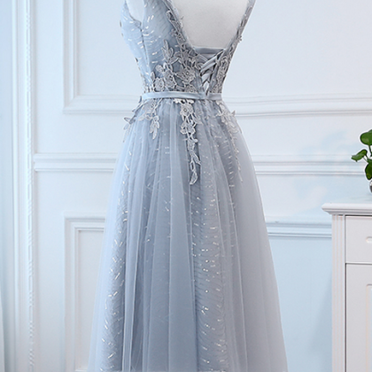Short Tea-length Bridesmaid Dress, Tulle..