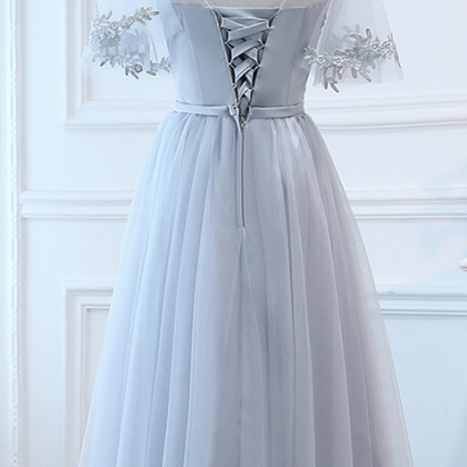 Hort Tea-length Bridesmaid Dress, Tulle Bridesmaid..