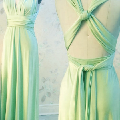 Mint Green Bridesmaid Dress, Long Bridesmaid..