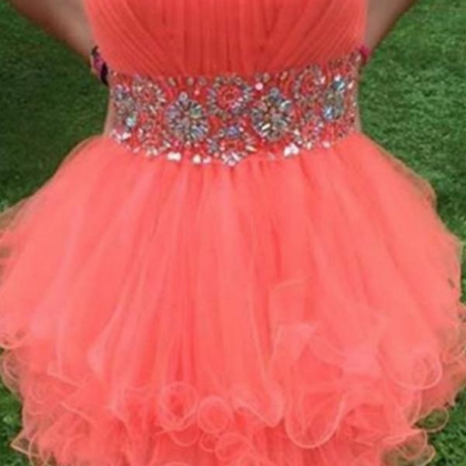 Off Shoulder Sweetheart Neck Max Tulle Dresses Watermelon