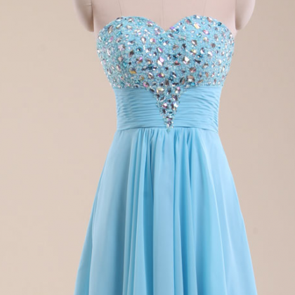 Two Piece High Neck Beading Lilac Chiffon Homecoming Dress