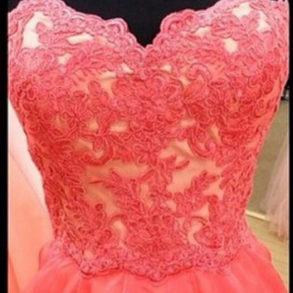 High Low Strapless Homecoming Dress ,sweet A-line..