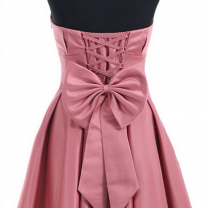 Strapless Ruched Pleated A-line Short Homecoming..