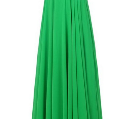 Green Long Chiffon Evening Dresses Mae Da Noiva..