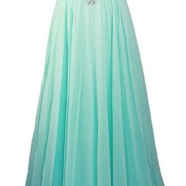 Sparkle Prom Dresses With Silver Beading Chiffon..