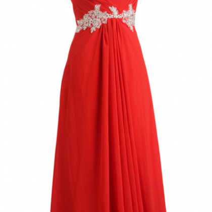 Red Prom Dresses,long Strapless Prom Dresses,a..