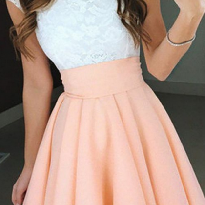 Pink Homecoming Dresses,lace Homecoming..