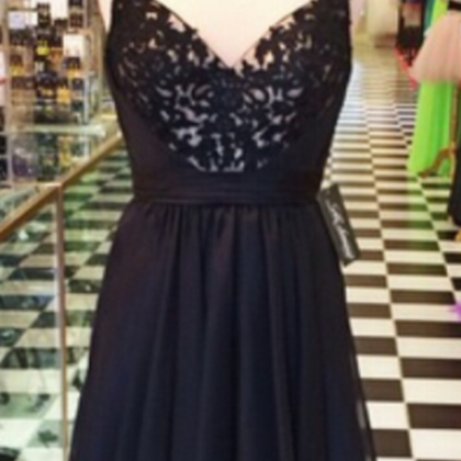 Black Lace Homecoming Dress, Homecoming Dress,..