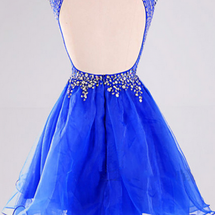 Open Back Prom Dresses With A Sexy Keyhole, Royal..