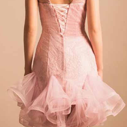 Elegant Lace Homecoming Dress,short Prom..
