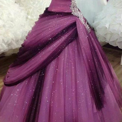 Exquisite Layered Prom Dresses,sequins Ball..