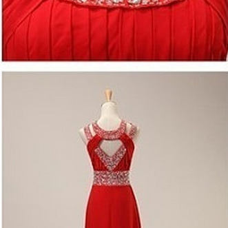Red Prom Dresses,open Back Prom Gowns,backless..