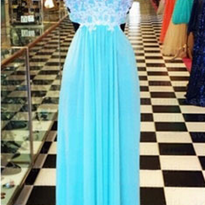 Long Prom Dress, Blue Prom Dress, Sweet Heart Prom..