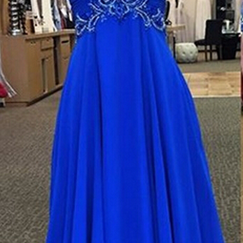 Long Prom Dress, Royal Blue Prom Dress, Gorgeous..