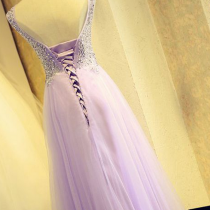 Beautiful Stunning Pink Prom Dress, Tulle A-line..