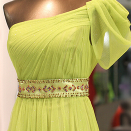 Custom Charming Chiffon Prom Dress,one-shoulder..