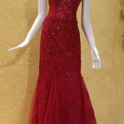 Evening Dress,red Evening Dress,sequined Evening..