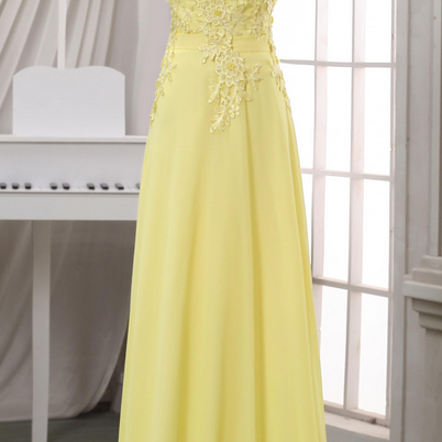Prom Dresses,evening Dress,party Dresses, Yellow..