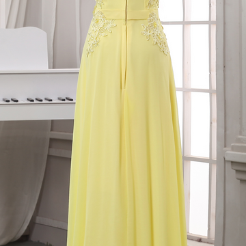 Prom Dresses,evening Dress,party Dresses, Yellow..